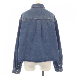 Áo sơ mi cropped denim wash đại dương liên minh CELINE 631271