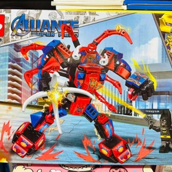 Đồ chơi lắp ráp F9014 Alliance Super Hero Spider man và Batman