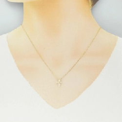 K18YG Dây chuyền kim cương chéo 0.20CT - Hàng hiệu chính hãng 860364