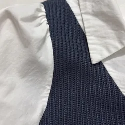 Áo sơ mi nữ phối len 740955