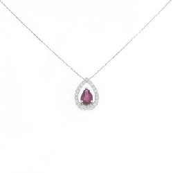 Dây chuyền ruby PT 0.75CT - Hàng hiệu chính hãng