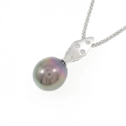 K18WG Ngọc trai đen dây chuyền - Hàng hiệu Authentic 856562