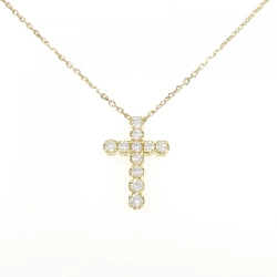 K18YG Dây chuyền kim cương chéo 1.05CT - Hàng hiệu chính hãng