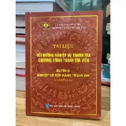 tài liệu bồi dưỡng nghiệp vụ thanh tra chương trình thanh tra viên -quyển 2 716673