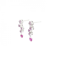 K18WG Bông tai Ruby 0.24CT - Hàng hiệu Chính hãng 873839