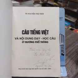 Sách: Câu Tiếng Việt và nội dung dạy - học câu ở trường Phổ Thông (A2) 607424