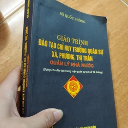 Giáo trình đào tạo chỉ huy trưởng quân sự cấp xã, phường, thị trấn 224121