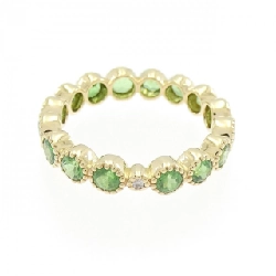 Nhẫn K18YG Full Eternity Ngọc Bích 1.80CT - Hàng hiệu Chính hãng