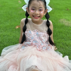Đầm Hồng ren dễ thương cho bé 522601