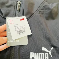 Trang phục thể thao Puma đen phối sọc dài tay quần jogger 790082