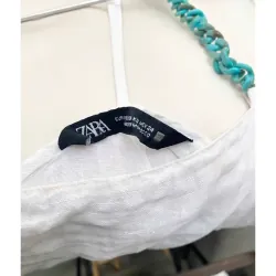 MỚI 100%***NEW**VẢI THÔ***ÁO ĐI BIỂN ZARA *2 DÂY CÁCH ĐIỆU ĐẶC BIỆT* CHẤT VẢI ĐŨI MÁT 591516