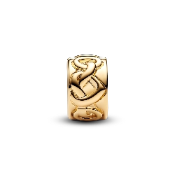 Charm Bấm Mạ Vàng 14k Pandora Moments Nút Thắt Trái Tim 382252