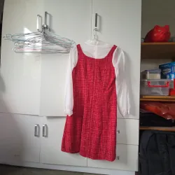 Váy dạ khóa kéo cổ nơ điệu 1006207