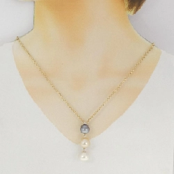 K18YG Ngọc trai Dây chuyền - Hàng hiệu Chính hãng 856984