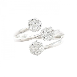 Nhẫn kim cương hoa K18WG 0.50CT - Hàng hiệu Authentic 846633