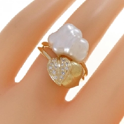 Nhẫn ngọc trai trắng K18YG - Hàng hiệu Authentic 850424