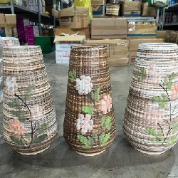 Bình gốm mộc hàng vẽ tay Gốm  24039