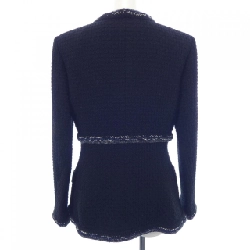 Jacket không cổ CHANEL P56910V37165 17A 633508