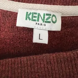 Áo sweatshirt Kenzo thêu đầu hổ màu đỏ đô burgundy 759712