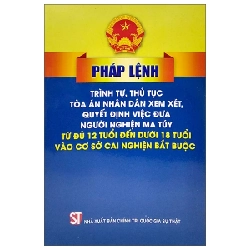 Pháp Lệnh Trình Tự Thủ Tục Tòa Án Nhân Dân Xem Xét, Quyết Định Việc Đưa Người Nghiện Ma Túy Từ Đủ 12 Tuổi Đến Dưới 18 Tuổi Vào Cơ Sở Cai Nghiện Bắt Buộc - Quốc Hội 282283