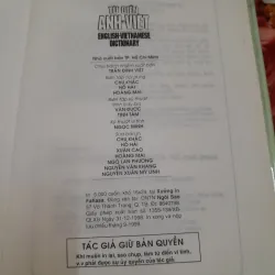 Viện Ngôn ngữ học- Từ điển Anh Việt. Bìa cứng. Bản năm 1999 754755