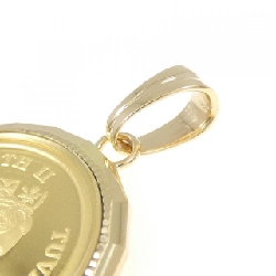 K18YG(枠) Đồng xu Mặt dây chuyền - Hàng hiệu Authentic 864148