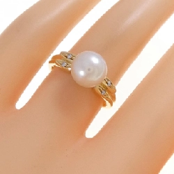 Nhẫn ngọc trai Akoya K18YG 8mm - Hàng hiệu Authentic 853425