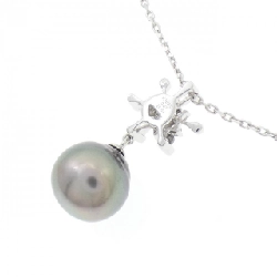 K18WG/750WG Ngọc trai đen dây chuyền 9.4mm - Hàng hiệu Chính hãng 860753