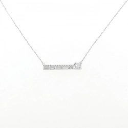 K18WG Dây chuyền kim cương 0.326CT D IF 3EXT - Hàng hiệu Chính hãng