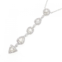 K18WG Dây chuyền kim cương 0.85CT - Hàng hiệu Authentic 863331