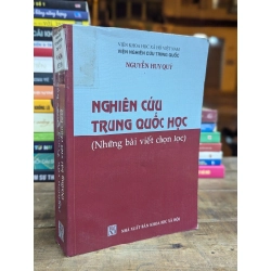 NGHIÊN CỨU TRUNG QUỐC HỌC - NGUYỄN HUY QUÝ