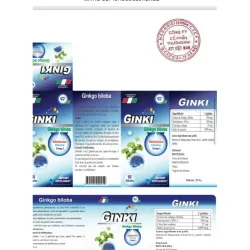 (Hàng CTY mới) Viên uống Ginki-Ginkgo Biloba & Nattokinase nhập khẩu Pháp hộp 60 viên 736048