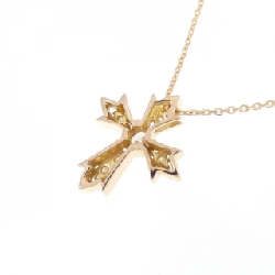 K18PG Dây chuyền kim cương hình chữ thập 0.13CT - Hàng hiệu Chính hãng 868005