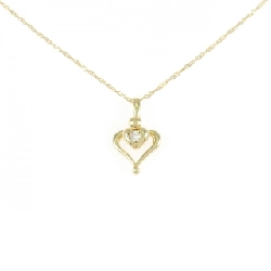 K18YG Dây chuyền kim cương hình trái tim 0.05CT - Hàng hiệu Authentic