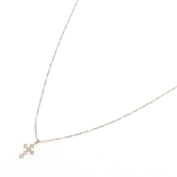 K10PG Vòng cổ kim cương chéo - Hàng hiệu Authentic 859452