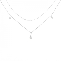 K18WG Dây chuyền kim cương 0.05CT - Hàng hiệu Chính hãng