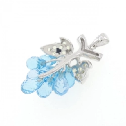 K18WG Grape Blue Topaz Pendant 8.98CT - Hàng hiệu Authentic 864393