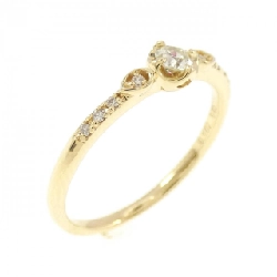 Nhẫn kim cương K18YG 0.132CT