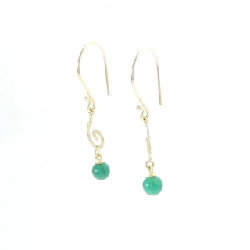 K18YG Đá ngọc bích Bông tai - Hàng hiệu Chính hãng 876655