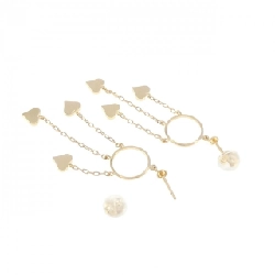 K18YG Bông tai hình trái tim - Hàng hiệu Chính hãng 875184