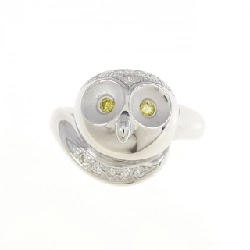 Nhẫn kim cương K18WG hình cú 0.144CT 673098