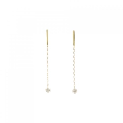 K18YG Bông tai kim cương 0.15CT - Hàng hiệu Chính hãng