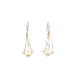 K18YG Bông tai ngọc trai Akoya - Hàng hiệu Authentic