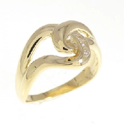 Nhẫn kim cương K18YG 0.02CT