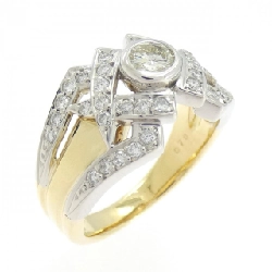 Nhẫn kim cương K18YG/PT900 0.70CT - Hàng hiệu Authentic