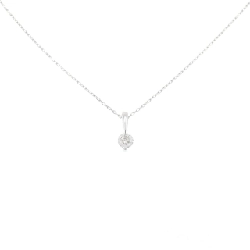 K18WG Dây chuyền kim cương 0.134CT - Hàng hiệu Chính hãng