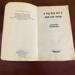 A big boy did it and ran away - Christopher Brookmyre 990096