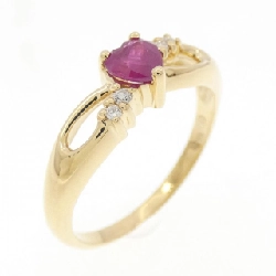 Nhẫn Ruby hình trái tim K18YG - Hàng hiệu Chính hãng