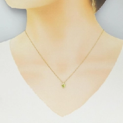 K18YG Mặt Dây Chuyền Hình Trái Tim Peridot - Hàng hiệu Chính Hãng 856635