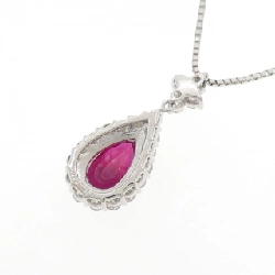 Dây chuyền ruby PT900/K18YG/PT850 2.238CT xuất xứ từ Myanmar - Hàng hiệu Authentic 860294